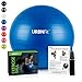 URBNFit Exercise Ball - Yoga Ball in Multiple Sizes for Yoga, Pilates, Pregnancy, Stability - Anti-Burst Swiss Balance Ball w/Quick Pump – Office Ball Chair for Home and Gym – 30 Inch - Blue