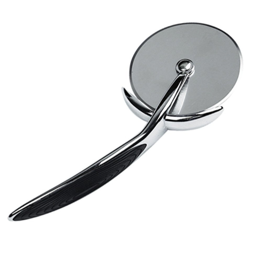 Stainless Steel Pizza Cutter With Round Shape Handheld Pizza Knife Cutter Cake Cut & Slice Thick & Thin Crust Pizza Instantly Super Sharp and Easy to Clean Slicer