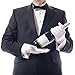 Paxcoo 6 Pairs White Cotton Gloves for Cosmetic Moisturizing Coin Jewelry Inspection Hand Spa – Medium Size