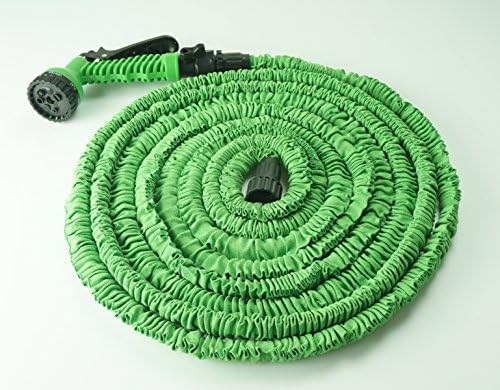 Magicrain Hose 50ft Expandable Garden Hoses, Twist Free, Tangle Free, Kink Free, Expands up to 3 Times of Its Length, Includes a Free Multi Spray Washer Nozzle.(green)
