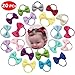Hair Tie Baby Girls Boys Bows Kids Head Bands Elastics Pigtail Ponytail Holder Toddler Kids Fabric 20PCs