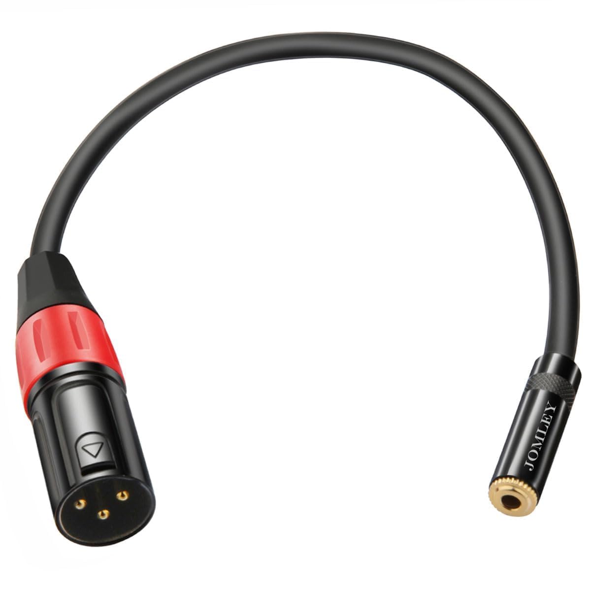 JOMLEY XLR to 3.5mm Adapter, Balanced Stereo Audio Cable - 1/8 Inch Mini Jack Female to XLR Male - 1ft