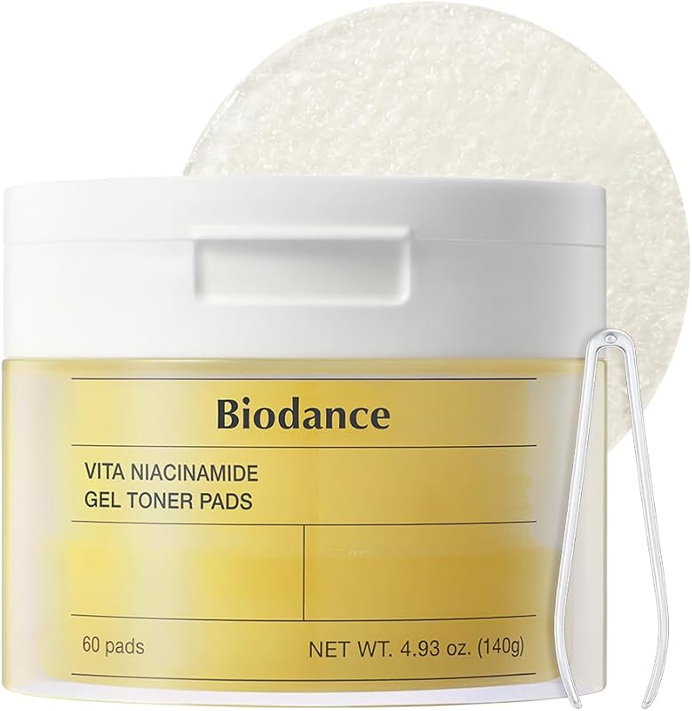 Vita Niacinamide Gel Toner Pads, Dischetti Tonico Illuminanti con Vitamina C, Correttore Macchie e Uniformante, Skincare Coreana K-Beauty | 60 Pezzi