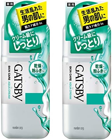 GATSBY(ギャツビー) 薬用スキンケアアクアクリーム メンズ スキンケア しっとり 保湿クリーム (医薬部外品) 化粧水 セット 170ml×2本