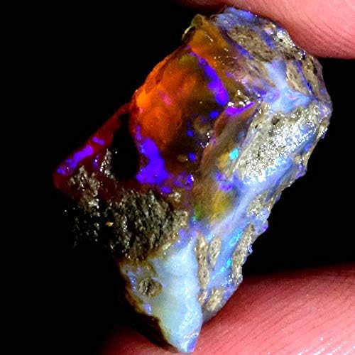 ATOZ SHOPPING 15.80 Cts Natural Ethiopian Welo Fire Opal Rough Gemstone Play of Color