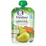 Gerber 2nd Foods Organic Pouch, Pear Carrot Peas, 3.5 oz
