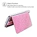 CASZONE Credit Card Holder Phone Wallet,Flip Wallet Stick on Back of Phone with Elastic Hand Strap,Cell Phone Card Holder Glitter Girl fit iPhone Android Case -Pink