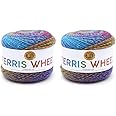 Lion Brand Yarn Ferris Wheel Yarn, Multicolor Yarn for Knitting, Crocheting, and Crafts, 2-Pack, Vintage Carousel