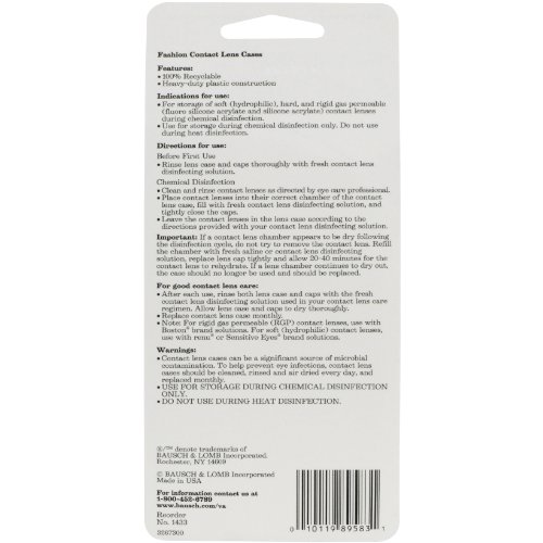 Sight Savers Contact Lens Case by Bausch & Lomb, Compact, Durable, Leak