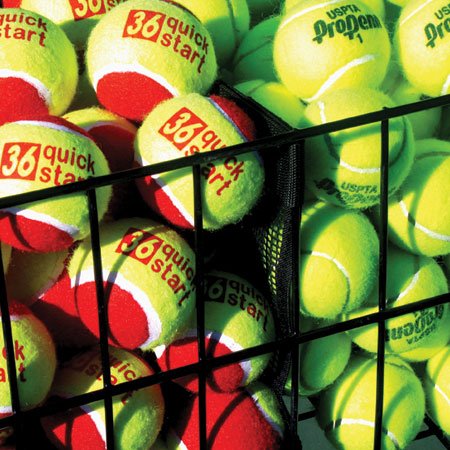 image for Oncourt Offcourt Tennis Ball Cart - 250 Ball Capacity/Full-Sized Trave