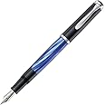 Pelikan Tradition M205 Blue Marble Fountain Pen, Medium Nib, 1 Each (801973)