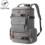 Backpacks for Men, Yousu Fashion Canvas Travel Duffel Backpack Large Capacity Rucksack Outdoor Casual Daypack (Grey)