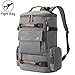 Yousu Backpacks for Men, Fashion Canvas Travel Duffel Backpack Large Capacity Rucksack Outdoor Casual Daypack (Grey)