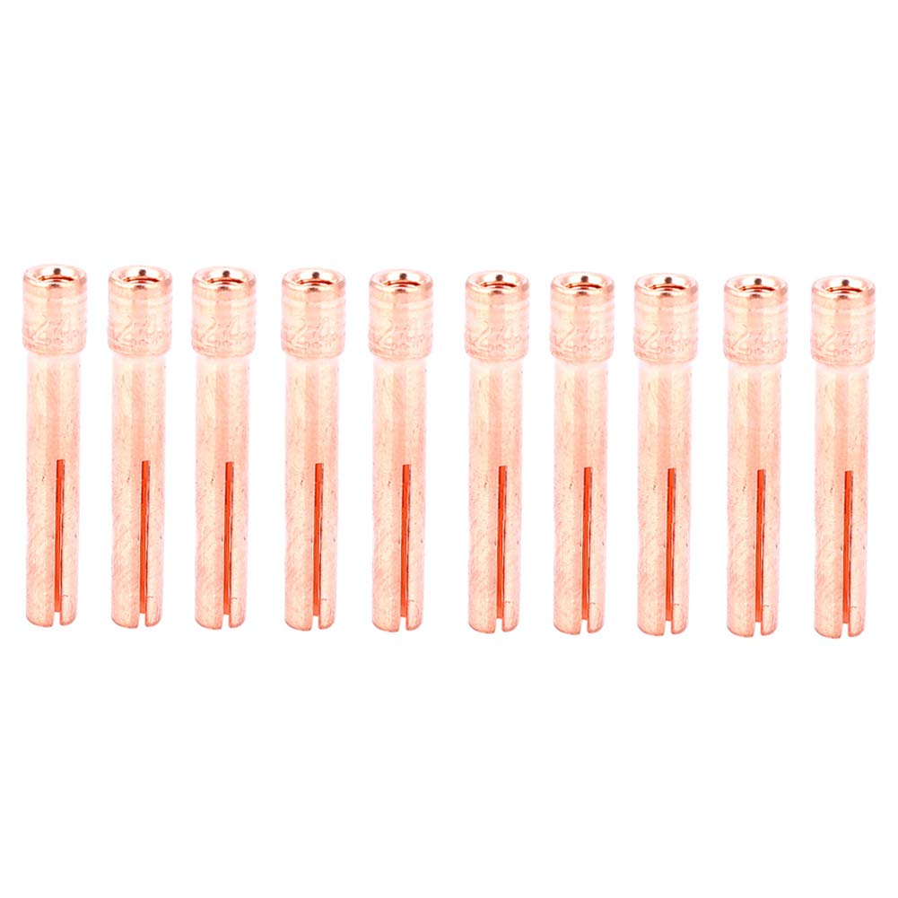 10PCS TIG Welding Collet Tips, 13N23 (3/32 Inch 2.4mm) Copper Collet for WP9/20/25 TIG Welding Torch Series Accessory(10Pcs)
