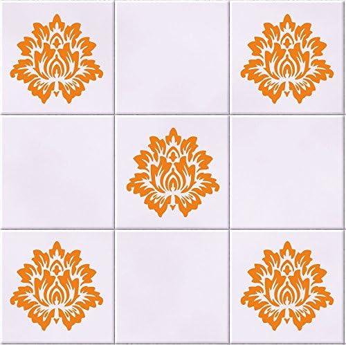Happy Flowers Tile Transfer Wall Stickers Vinyl Art Decal Kitchen, Shower, bathroom sticker