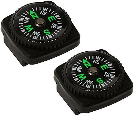 Visork Sleeve Compass Portable Outdoor Survival Compass Paracord Bracelet Compass For Survival Camping Hiking 2 Pieces