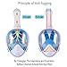 WSTOO Full Face Snorkel Mask,Foldable 180° Panoramic View Snorkel Mask,Anti-Fog Anti-Leak Design with Detachable Camera Mount for Adults & Kids (Black/Blue-Old, L/XL)