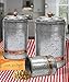 Antique Style Galvanized Metal Lidded Rustic Canister with Copper Band, Set of 3 Farmhouse Home Decor