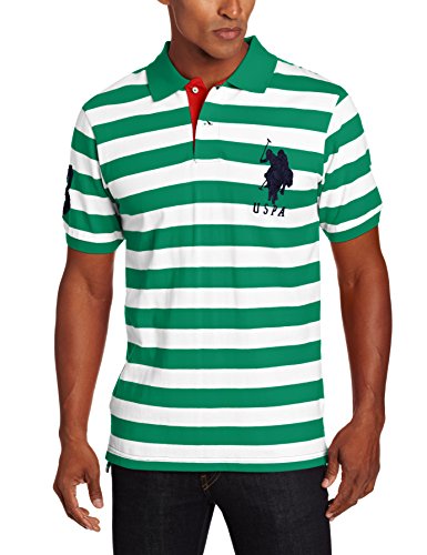 U.S. Polo Assn. Men's Medium-Stripe Pique Polo Shirt