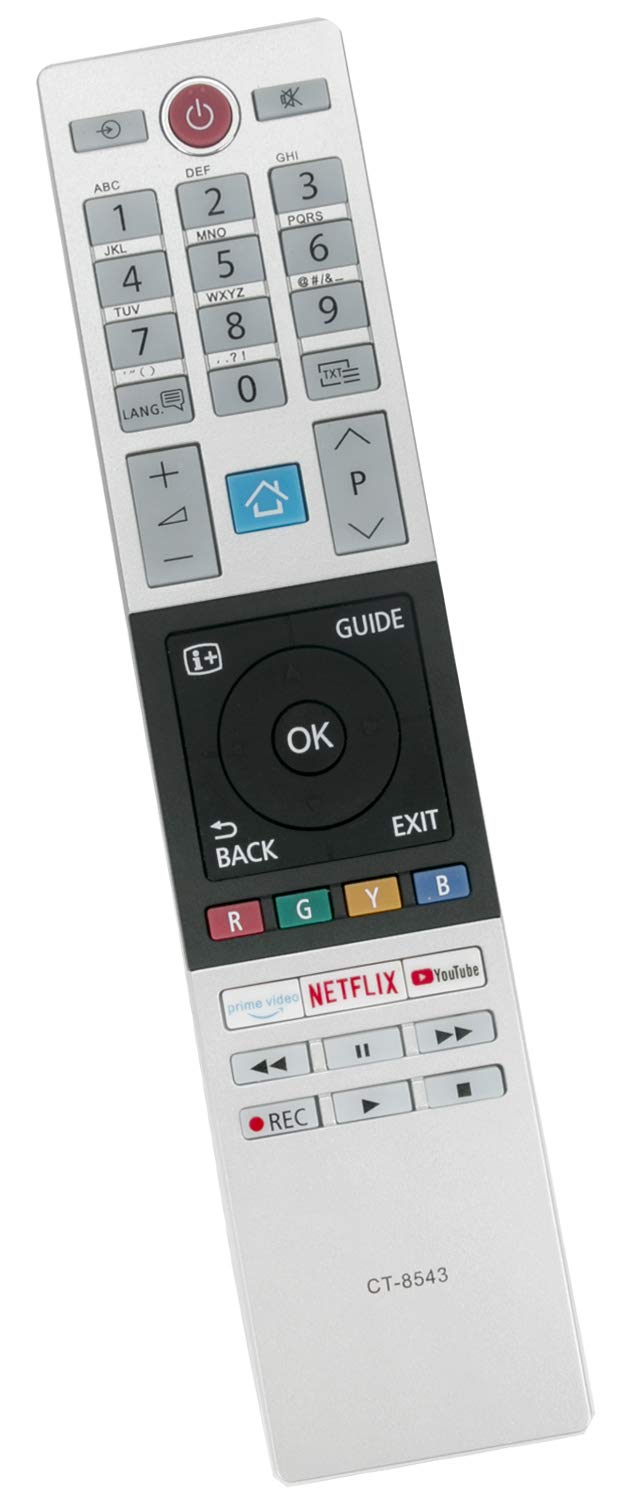 ALLIMITY CT-8543 30101775 Remote Control Replace for Toshiba HD Ready WLAN TV 32L2863DG 55U7863DA 32L3863DA 40L3869DAX 32W2863DA 32L3869DAS 32L3869DAX 32W3864DG 32W3869DAX 40L2863DG 24W2963DAX