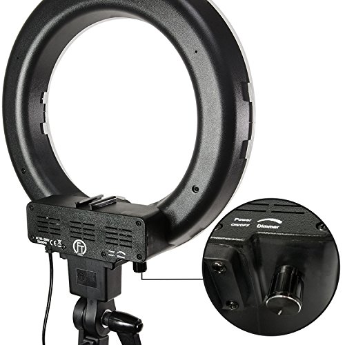 LimoStudio-14-inch-Diameter-Dimmable-Continuous-Round-Ring-Light-for-Beauty-Facial-Shoot-Light-Stand-Tripod-Cell-Phone-Spring-Clip-Holder-Camera-Adapter-Photo-Studio-AGG2418V3