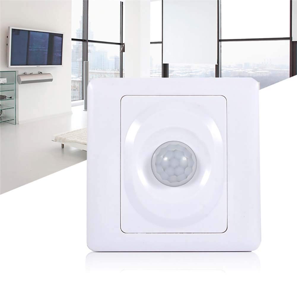 PIR Switch, Motion Detector Switch, Automatic Light Switch with Infrared Induction for PIR Motion Detector 86 x 86 x 25 mm / 3.4 x 3.4 x 1 inch