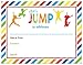 MyExpression.com 24 Jump Bounce Fill-in Kids Birthday Party Invitations