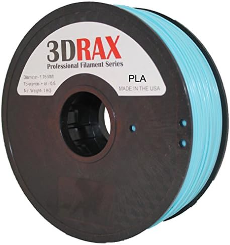 3DRAX 3D LIGHT BLUE PLA (Plus) Printer Filament-1KG (2 lb) 1.75 mm +/- 0.05 mm Accuracy- 2.2 lb Spool-LIGHT BLUE PLA