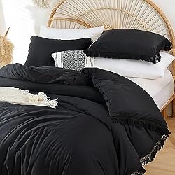 Smoofy Black Comforter Set Full Size 3 Pcs Boho