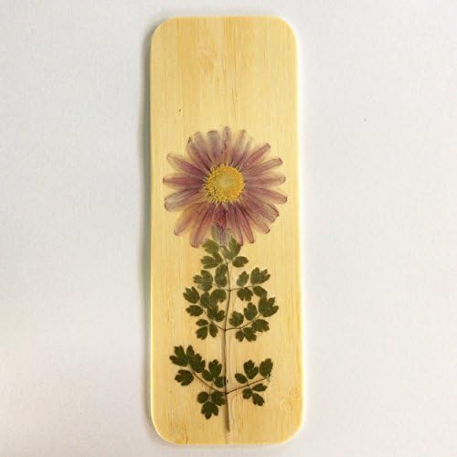 Planet B612 Handmade Unique Bookmark (Natural Bamboo Bookmark with Dried Flower Specimen, a Perfect Gift for Any Reader and Office Workers) 01