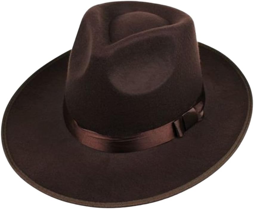 Zantec Sombrero Fedora de Fieltro de Lana Unisex Sombrero Ancho de Jazz