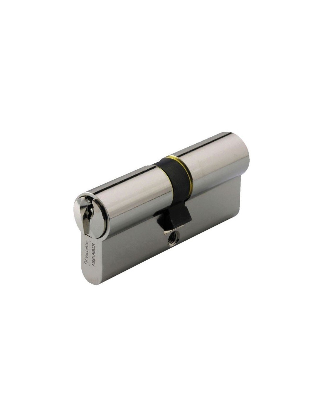 Vachette First Mechanical Door Lock Cylinder - Double Entry 30 x 50 mm - Secure 5 Pin Mechanism - 3 Keys - Easy Installation - Nickel-Plated Finish
