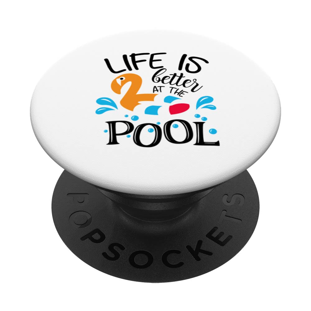 Vacation Mode Summer Beach Life is Better at the Pool Funny PopSockets Swappable PopGrip