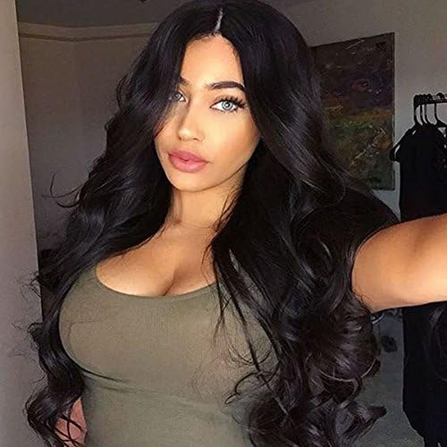 Body Wave Lace Front Wigs-Glueless Virgin Brazilian Human Hair Wig for Black Women (22 inch)