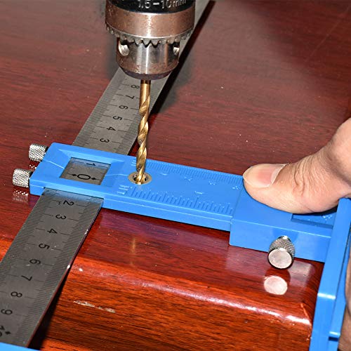 Wecando Punch Locator Drill Guide Sleeve Cabinet Hardware Jig Wood Drilling Dowelling Hole Saw Master System for Installation of Handles, Knobs on Doors and Drawer Pull - Thumbnail 2