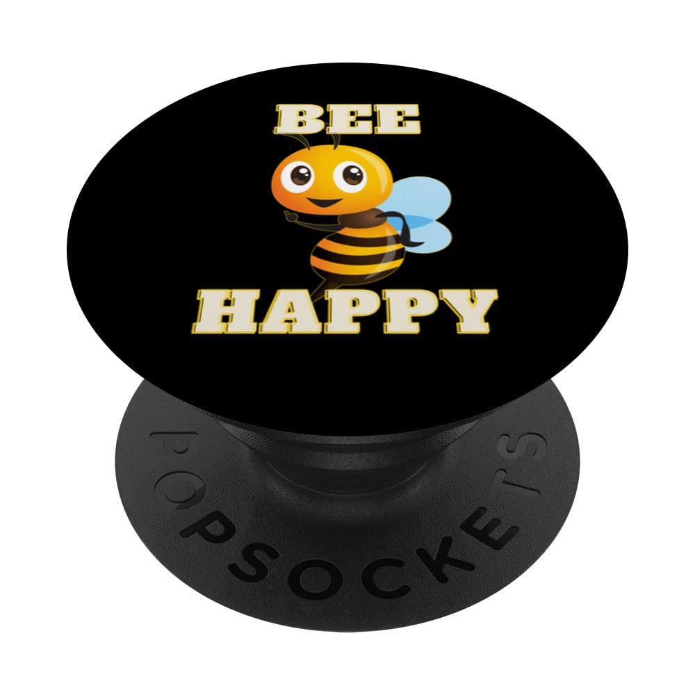Bee Happy - Cartoon Anime Cute Classic PopSockets Swappable PopGrip