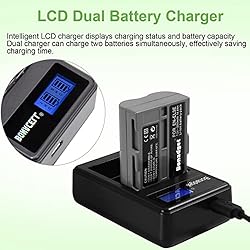 Bonacell EN-EL3E Battery(2 Pack) 2000mAh and LCD