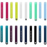 Replacement Straps For Fitbit Alta, Dunfire Colorful Accessory Band/ Wristbands With FREE Secure Silicone Fastener Rings And Metal Clasp For Fitbit Alta Smart Fitness Tracker
