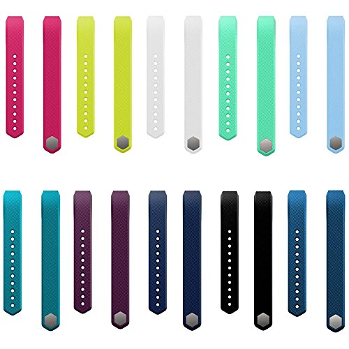 Replacement Straps For Fitbit Alta, Dunfire Colorful Accessory Band/ Wristbands With FREE Secure Silicone Fastener Rings And Metal Clasp For Fitbit Alta Smart Fitness Tracker