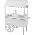 Candy Cart Display Stand With Wheels for Party - Cake Stand - Dessert Cart - Decorated Wood for Birthdays Wedding - Easy To Assemble Vintage