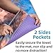 adorence Non Slip Yoga Towel (Upgraded PVC Grippies+Side Pockets) Microfiber Sweat Absorbent & Quick Dry Mat Towel – Ideal for Hot Yoga, Pilates and Workoutthumb 3