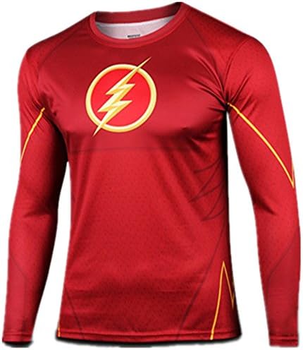 Carin Men's Shazam The Flash Black Adam Long Sleeve T-shirt