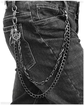 Amazon.com: PINKPIN Wallet Chain Biker Punk Bullet Key Chains Hip