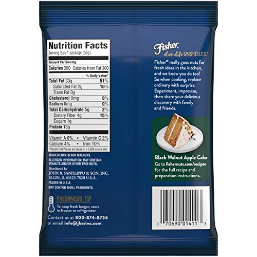 FISHER Chef's Naturals Black Walnuts, No Preservatives, Non-GMO, 2 oz
