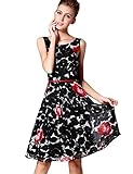 Yacun Women's Chiffon Fit and Flare Casual Dress For Party