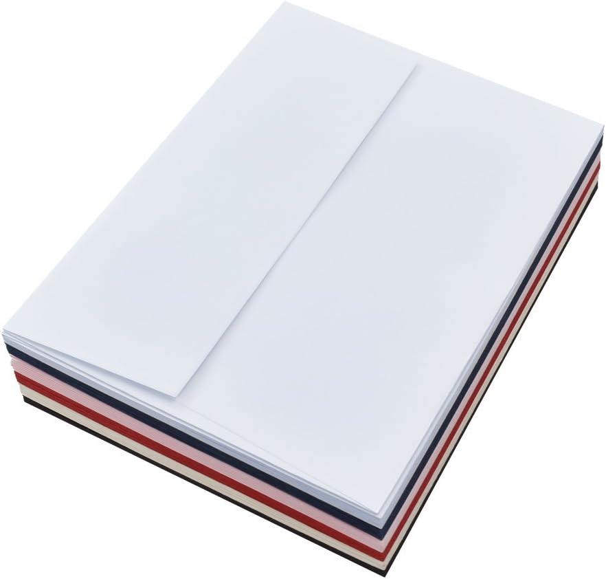 A7 Printable White Envelopes 5X7 100 Pack - Quick Self Seal, for 5x7 Cards| Perfect for Weddings, Invitations, Photos, Graduation, Baby Shower| 5.25 x 7.25 inches A7 : Office Products