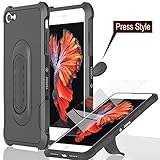 iPhone 7 case anti [shockproof bumper] with flexible [kickstand] slim fit dual l
