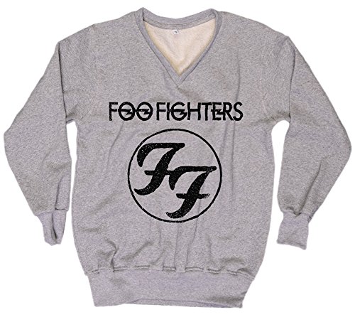 New Foo Fighters Sweater Women Men Sweatshirt Pullover Music Band Logo Sweater with Beads Woven Bracelet (M)