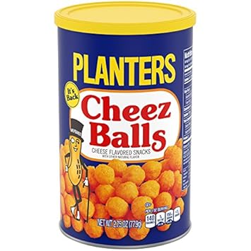 Amazon Com Planters Cheez Balls 2 75 Oz Canister Prime Pantry