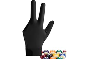 Left Hand Billiard Gloves - Billiard Gloves, Left Hand Pool Gloves | Full Finger Pool Gloves for Carambola Pool Cues, Sports 